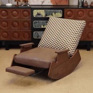Single Sofa Sofa Solid Wood Sofa Chair Lazy Leisure Rocking Household Chair Recliner Balcony Leisure