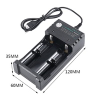 Bộ sạc Hai khe Thương hiệu Mới 4.2V 18650 USB Li-Ion Bộ sạc pin đứng một mình sạc điện tử xách tay 1