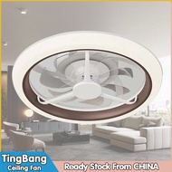 【TingBang】DC Motor Ceiling Fan With Light 19 inchs Small Ceiling Fan Inside LED Ceiling Light