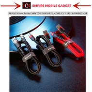 BASEUS Cafule Series Cable FOR 2.4A IOS / 3A TYPE-C / 1.5A/2.4A MICRO USB
