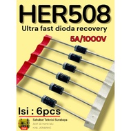 @6pcs Diode HER508 Diode 5A/1000V | Ultrafast Diode HER 508 Original MIC
