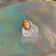 euphrosyne | starlight sg seller: [f4] fire quartz ring, silver plated