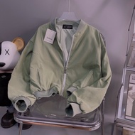 B1 Jacket Bomber Middle-High Sleeve Puff Bat Wings Wide Form _ Smooth Suede Imported _ 2-Layer Garme