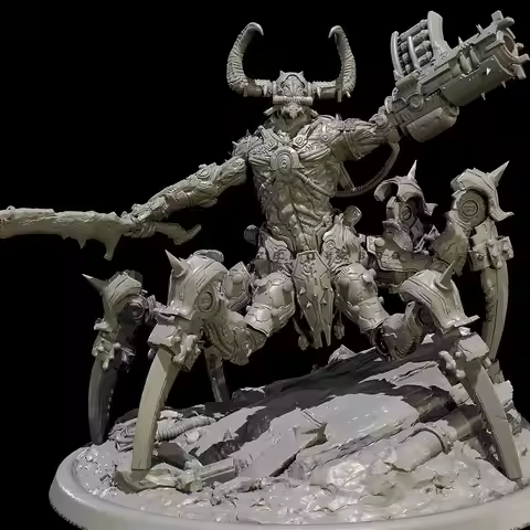 50mm 75mm 100mm Interstellar Evil Star Earth Demon Warrior 3D Printed Resin Model DIY Coloring Figur