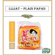 Lijjat PAPAD - LIJJAT MASALA PAPAD - LIJJAT PLAIN PAPAD - INDIAN GRILLED RICE CAKE - 200 GRAM