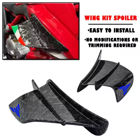 Universal Motorcycle Winglet Fit For YAMAHA MT03 MT07 MT09 MT10 Tracer 9 gt Fiber Look Winglet Aerod