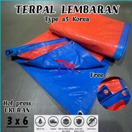 PLASTIC TARPAULIN SIZE 3x6 TYPE A5 KOREA SUPER QUALITY