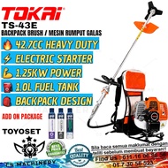 TOKAI TS-43E 42.7CC ELECTRIC STARTER BACKPACK BRUSH CUTTER MESIN RUMPUT GALAS 2 STROKE