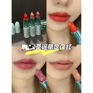 Light  blue tube Christmas lipstick, 3g, matte finish