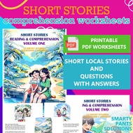 English Reading & Comprehension Worksheets Printable PDF P1 P2 Short Local Stories Grammar Fun Quest