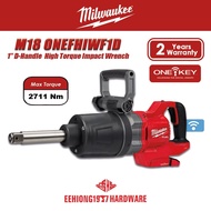 MILWAUKEE M18 ONEFHIWF1D-0C0 M18 ONEFHIWF1D M18 FUEL™ 1″ D-Handle Ext. Anvil High Torque Impact Wrench Solo Bare Tool