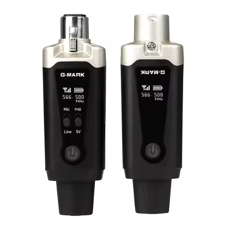 Wireless Transmitter System G-MARK GX1.1 UHF Microphone XLR Adapter 16 Channels Audio Receiver For 4