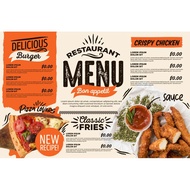 Menu Design | Custom Restaurant Menu | Request Menu Design | Kedai Menu Design Murah | Jasa Design M