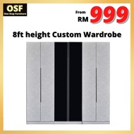 ⭐Almari Swing Wardrobe Premium⭐ 5/6/8ft x 8ft / 9ft Wood / Glass / Mirror Door with Soft close