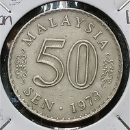 ( Syiling ) 50 Sen 1973 Malaysia Parliament House
