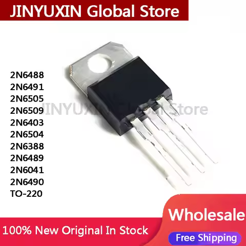 10PCS 2N6488 2N6491 2N6505 2N6509 2N6403 2N6504 2N6388 2N6489 2N6041 2N6490 TO-220 IC Chip in Stock