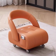 Nordic Mobile Lazy SofaChair Rolling Low Stool with Side Pocket Nordic Portable Lazy Chair Low Stool