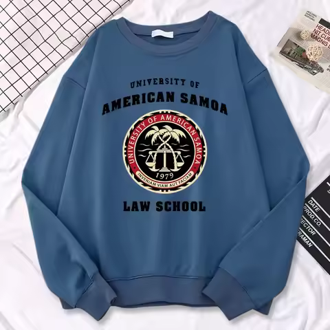 American Samoa University Law School Printed Men's Hoodie, Soft Sweatshirt, Loose Clothing