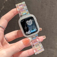 Laser Glacier Strap for IWatch Series s9 S8 Ultra 7 6 5 4 3 2 1 41mm 45mm 44mm 40mm Jelly Sports Wat