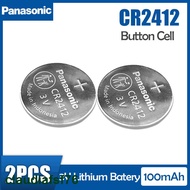 2pcs Panasonic CR2412 CR 2412 3V Lithium Battery for LEXUS Car Remote Control Electric Toys Scales W
