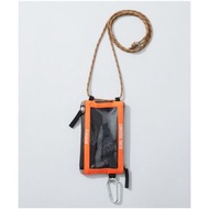 日本 CONVERSE TOKYO X A SCENE 熒光橙拼深藍色彈性棉布 手機 小斜咩袋