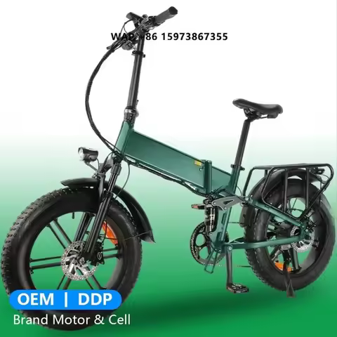 GOSEN 750W 48V Folding Electric Fat Tire Bike 20 Inch Full Suspension Off Road Mountain Bicycle Ebik