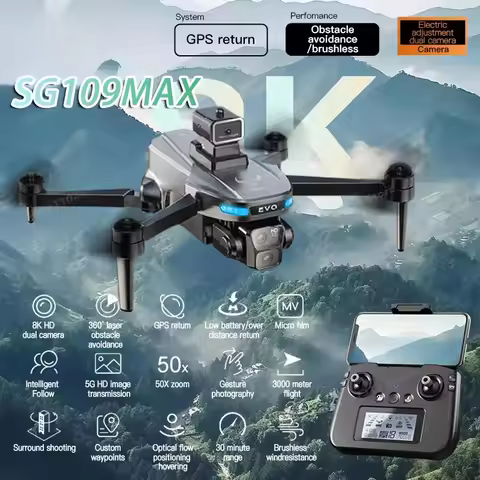 2025 SG109 PRO/MAX Drone 8K Profesional FPV Brushless Laser obstacle avoidance Aerial Optical Foldab