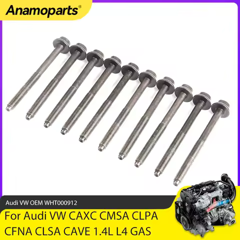 Engine Parts Cylinder Head Bolt Set Fit 1.4 L For VW Beetle Golf Jetta Passat Tiguan Audi A1 A3 S3 1