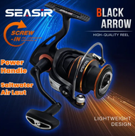 SEASIR X SEAHUNTER BLACK ARROW 1000-3000 Power Handle Reel Pancing Putar Reel Tahan Air Kumparan Dan