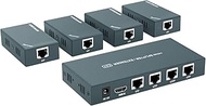 AAO HDMI Extender Splitter 1x4, 1080P@60Hz, Extending 165ft (50m) Length Transmission Over CAT5e/CAT