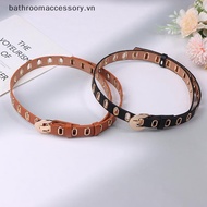 bathroo New Grunge Women Belt Adjustable Hole Grunge Punk Belts For Women Alloy Pin Bule PU Leather 