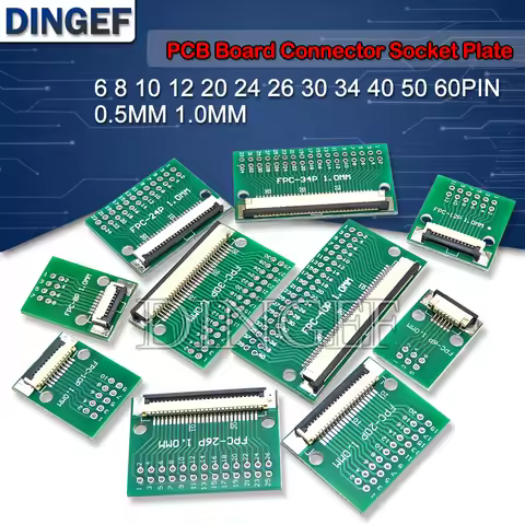 0.5mm 1.0mm pitch Connector SMT Adapter to 2.54mm hole FPC FFC Cable Welded board With Pin / Empty B