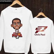 💖CP3保羅Chris Paul長袖純棉T恤上衛衣💖NBA勇士隊Nike耐克愛迪達運動籃球衣服圓領大學T男女裝131