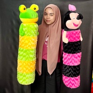 MAWAR Cute character rose head bolster pillow doll Cartoon character cute bolster pillow character b