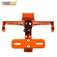 Universal รถจักรยานยนต์ป้ายทะเบียนผู้ถือป้ายทะเบียนแขวนหาง Tidy Bracket CNC อลูมิเนียมปรับได้สำหรับ