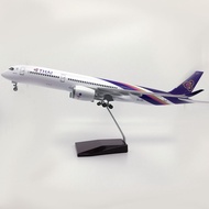 Thai Airways Airbus A350-900  47cm  Airplane Model With LED Cabin and Cockpit Lights on Display Stan