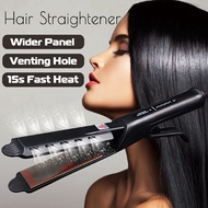 Best for Professional Wider Panel Steam Hair Straightener 15S Fast Heat Flat Iron
