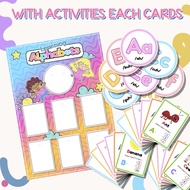 Letter alphabet chart with activities