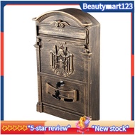 【BM】LOCKABLE SECURE POSTBOX LETTERBOX WALL MOUNTED STAINLESS MAIL POST LETTER BOX Model:Bronze