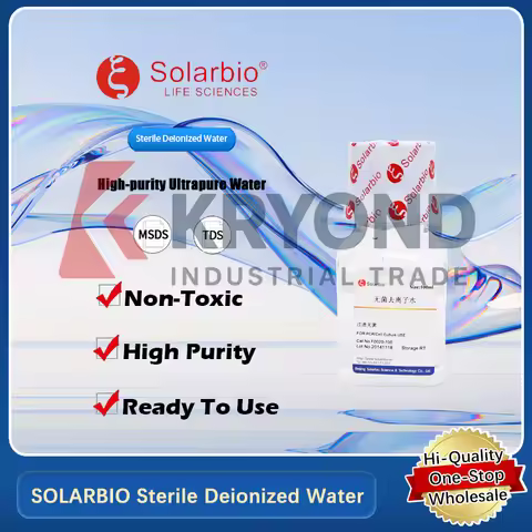 SOLARBIO Sterile Deionized Water for Cell Biology and Laboratory Research Applications Original Prod