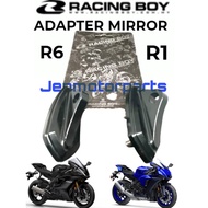 R1 R6 ADAPTER MIRROR  BRACKET YAMAHA R1 R6 MIRROR BLOCK PENUTUP CERMIN ACCESSORIES R1 CAP MIRROR