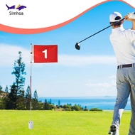 [Simhoa] Golf Putting Green Flag and Hole Cup, 3 Section Golfing Practice Putt Training