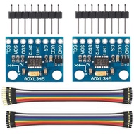 WWZMDiB 2Pcs ADXL345 3-Axis Accelerometer Sensor Modul Penghantaran IIC/SPI Serasi dengan untuk Ardu