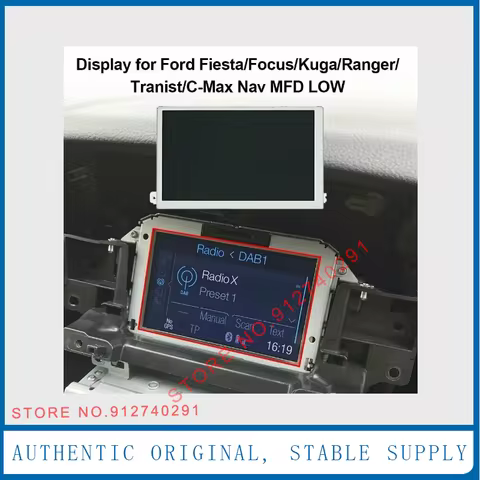 Radio LCD Navigation Display 5 Inch LCD For Ford Fiesta Focus Kuga Ranger Transit C-Max GK2T E1BT BM
