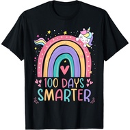 100 Days Smarter Unicorn Happy 100 Days Of School Unisex T-Shirt