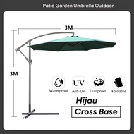 Payung taman outdoor payung gantung 3m Cafe Payung Teduh Matahari Umbrella Pelindung Bulat