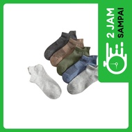 Ennwen Kaos Kaki Pria KK46 Easy Wind Angkle Black 1 pcs