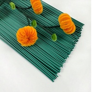 100/50/20 ชิ้น ขาตั้งดอกไม้สีเขียว วัสดุดอกไม้สำหรับ DIY ที่ทำด้วยมือลวดกานดอกไม้อุปกรณ์เสริม เพื่อใ