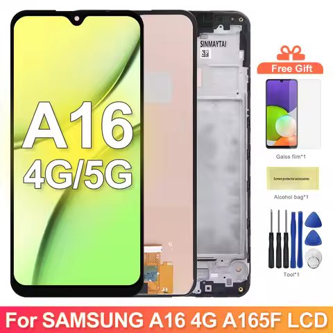 For Samsung A16 4G SM-A165F LCD Display Touch Screen Digitizer Assembly For Samsung A16 5G A166 SM-A