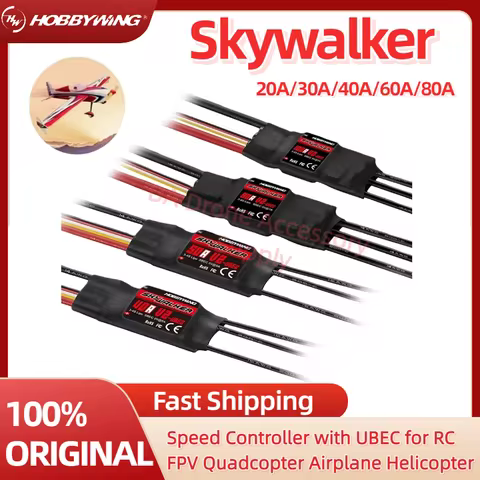Hobbywing Skywalker Brushless ESC 20A 30A 40A 60A 80A ESC Speed Controler 3~6S for RC Helicopter Air